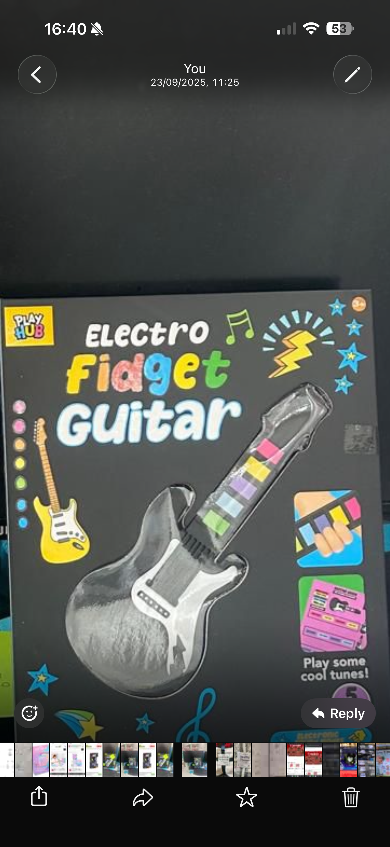 Musical fidget guitar toy