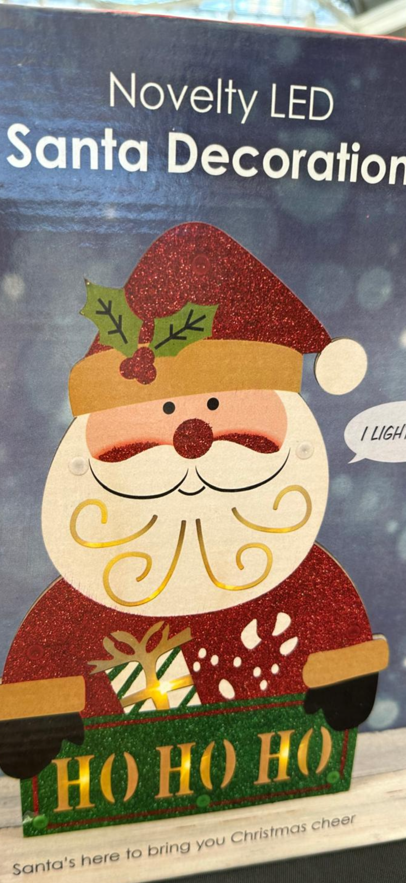 Light up Santa sign