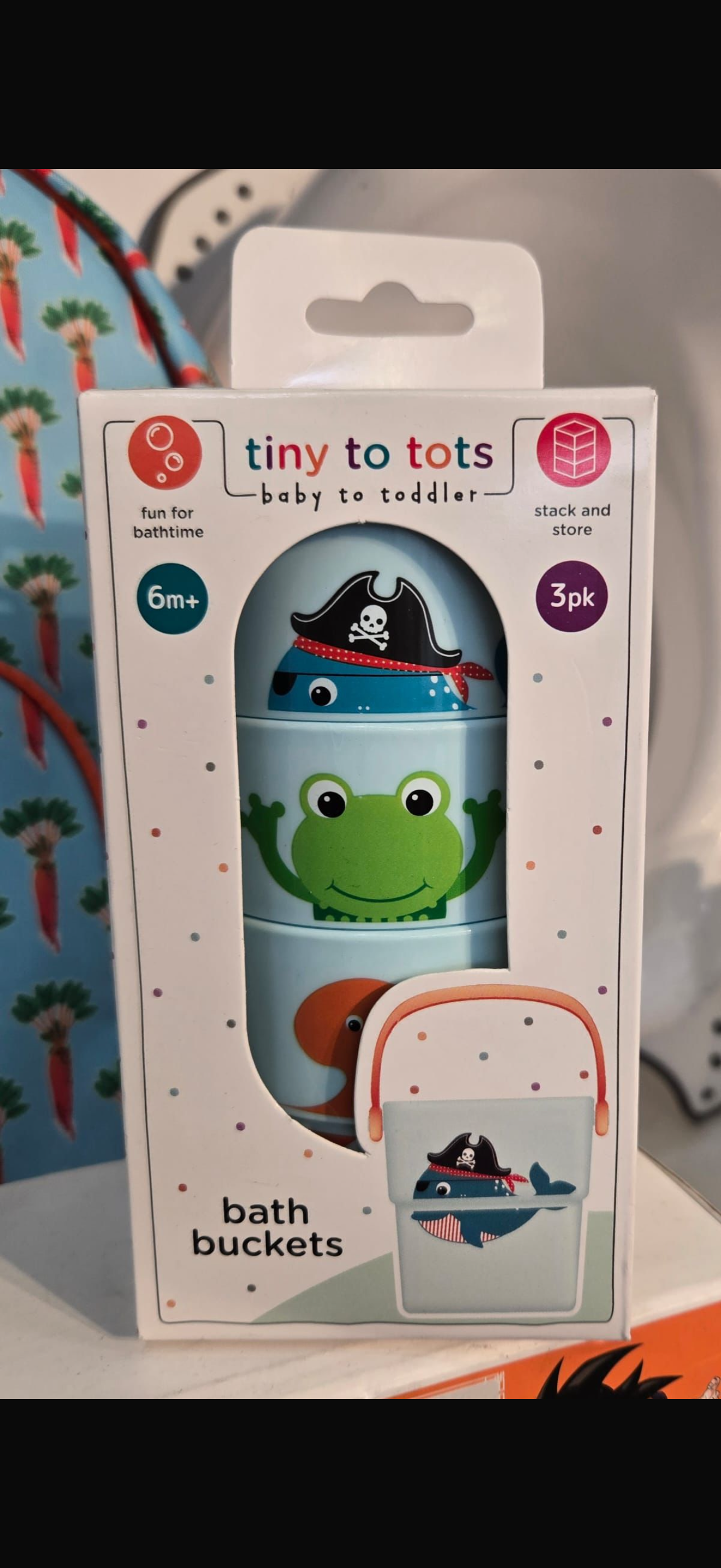 Tiny tots bath buckets